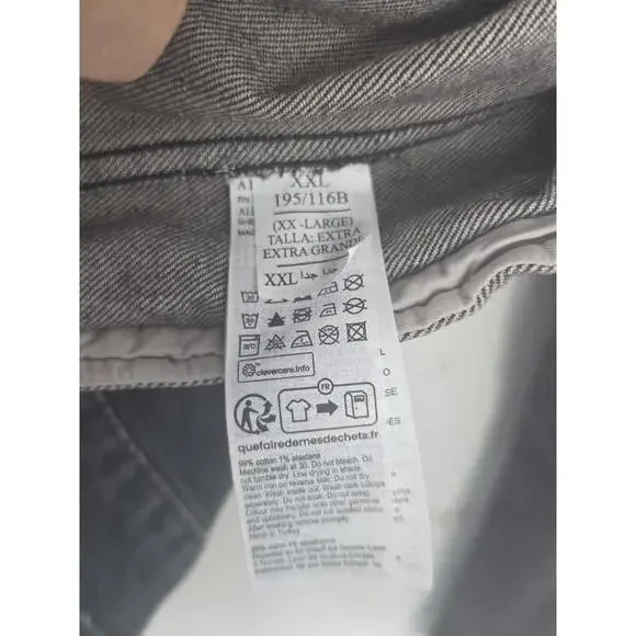 All Saints Barrio Denim Jacket Black Washed Size XXL - Picture 5 of 5